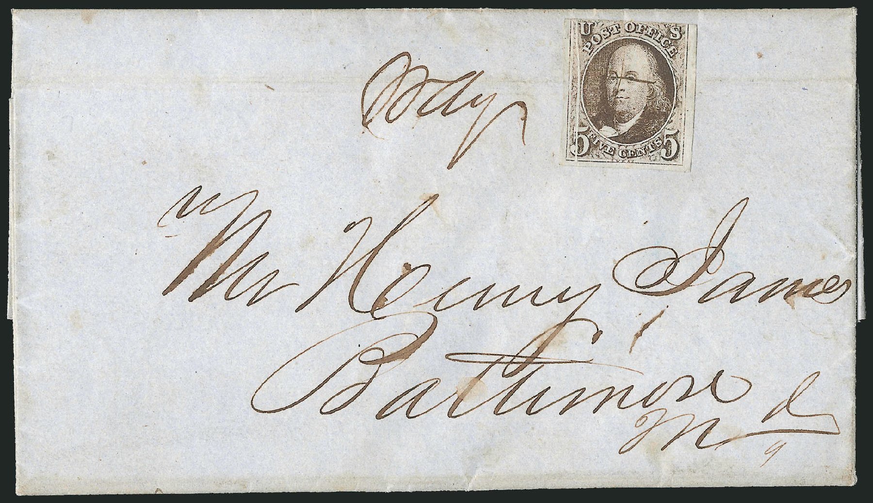 Cost of US Stamps Scott 1: 1847 5c Franklin. Robert Siegel Auction Galleries, Apr 2012, Sale 1023, Lot 2362