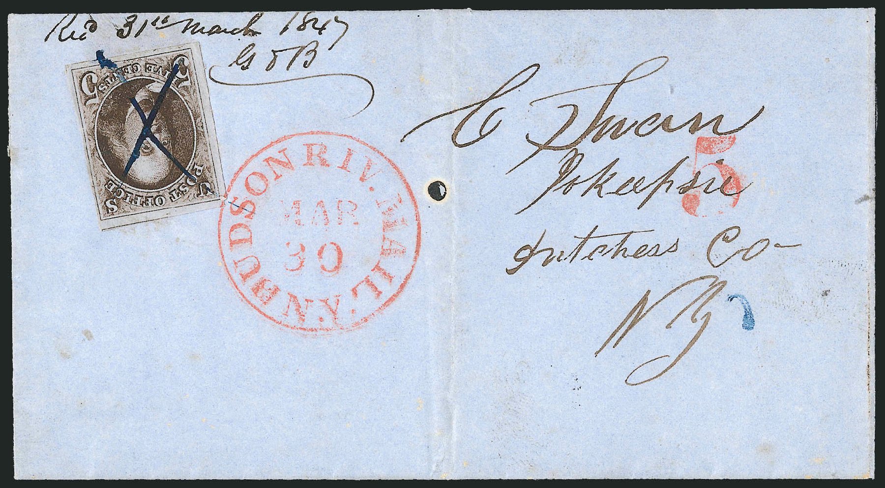 Prices of US Stamp Scott Cat. #1: 5c 1847 Franklin. Robert Siegel Auction Galleries, Apr 2012, Sale 1023, Lot 2382