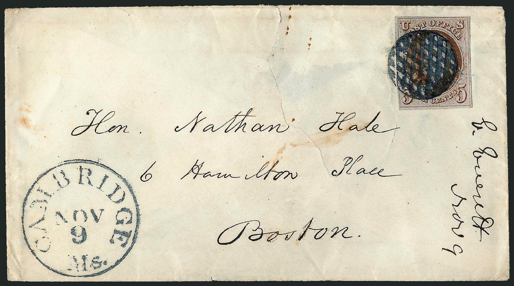 US Stamp Value Scott Catalog 1: 1847 5c Franklin. Robert Siegel Auction Galleries, Jun 2015, Sale 1105, Lot 2512