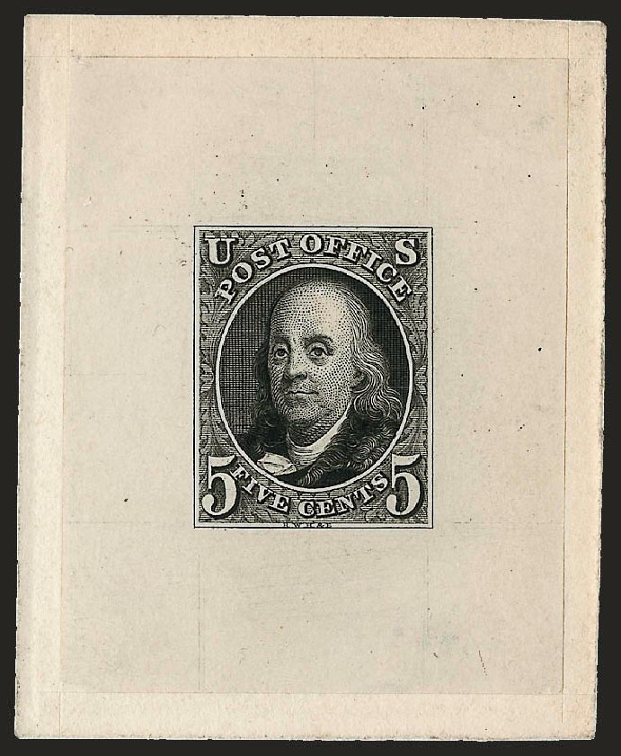 Costs of US Stamps Scott Catalog 1: 1847 5c Franklin. Robert Siegel Auction Galleries, Dec 2008, Sale 967, Lot 4002