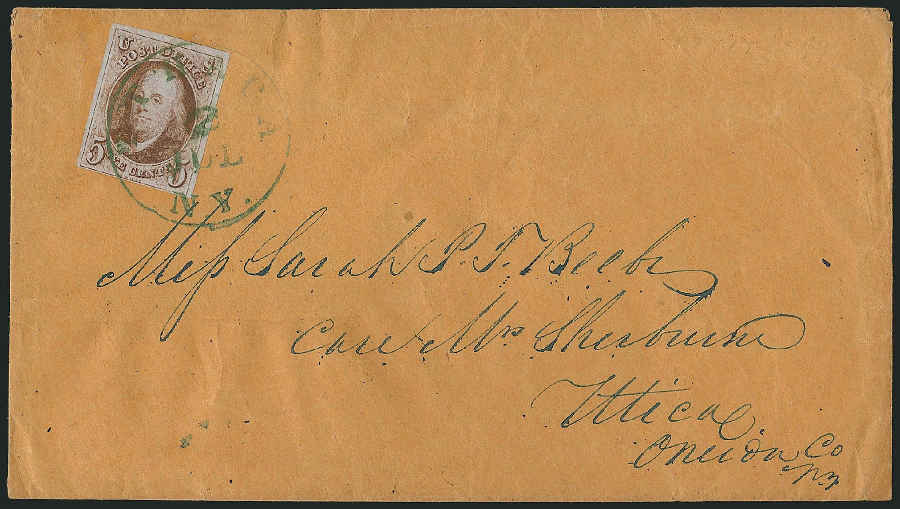 Value of US Stamp Scott Catalog #1: 5c 1847 Franklin. Robert Siegel Auction Galleries, Sep 2010, Sale 993, Lot 182