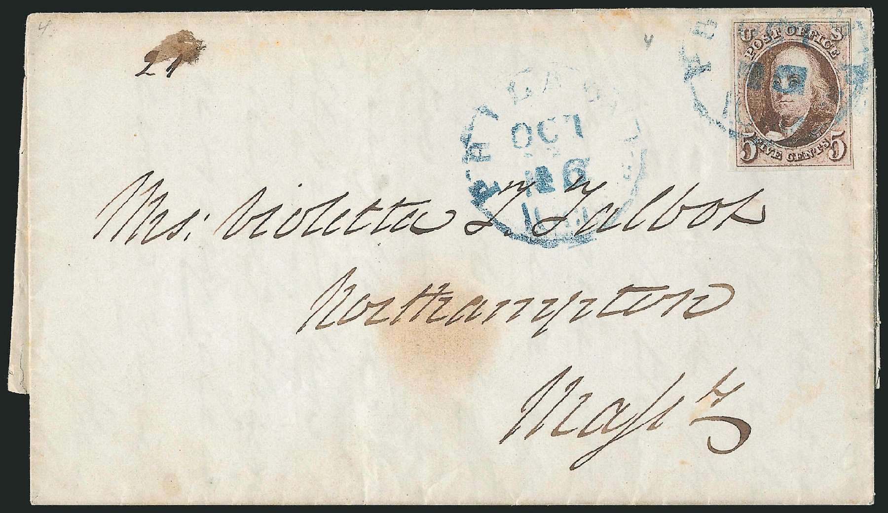 US Stamps Price Scott Catalogue #1: 1847 5c Franklin. Robert Siegel Auction Galleries, Sep 2010, Sale 993, Lot 192