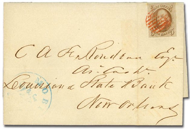 Cost of US Stamps Scott Cat. #1: 1847 5c Franklin. Daniel Kelleher Auctions, Sep 2013, Sale 639, Lot 3033