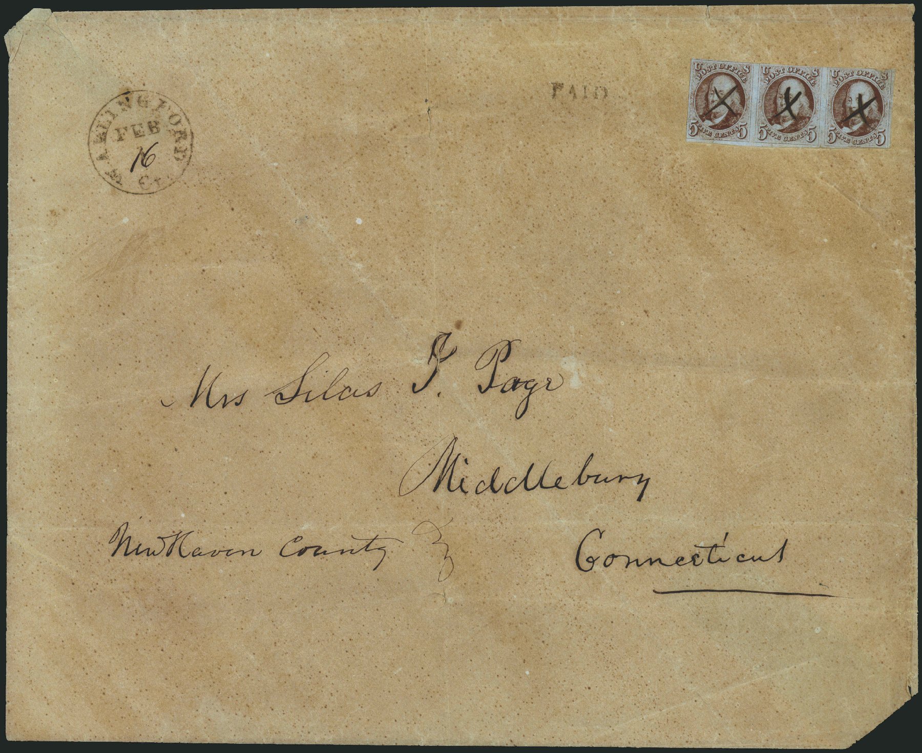 US Stamps Values Scott 1: 1847 5c Franklin. Robert Siegel Auction Galleries, Dec 2010, Sale 1002, Lot 3673