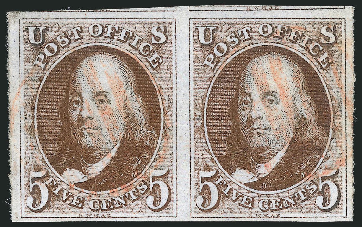 Price of US Stamps Scott 1: 5c 1847 Franklin. Robert Siegel Auction Galleries, Mar 2012, Sale 1019, Lot 313