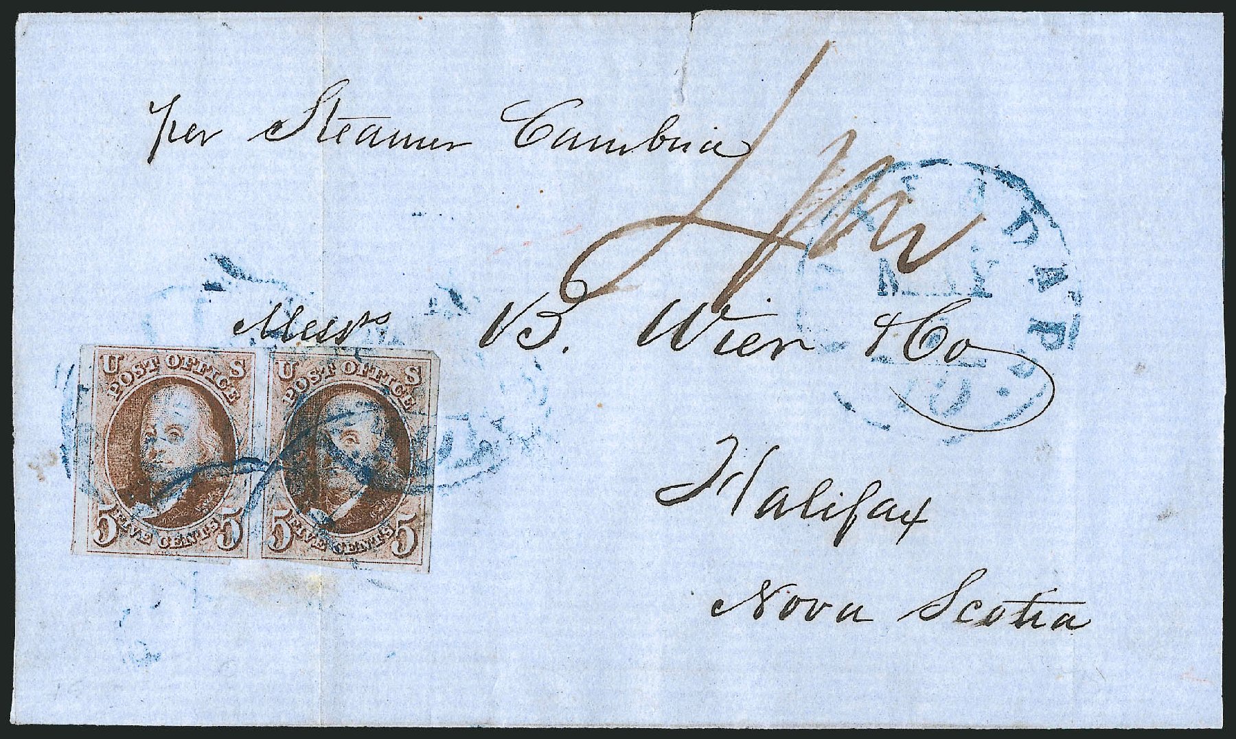 Costs of US Stamp Scott Cat. 1 - 5c 1847 Franklin. Robert Siegel Auction Galleries, Apr 2012, Sale 1023, Lot 2483