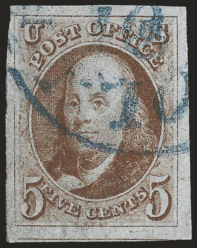 Prices of US Stamps Scott Catalogue # 1: 5c 1847 Franklin. Robert Siegel Auction Galleries, Jun 2009, Sale 975, Lot 1053