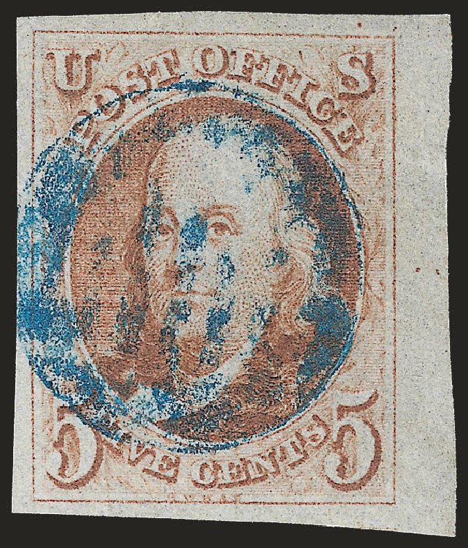 Cost of US Stamps Scott Catalog # 1 - 5c 1847 Franklin. Robert Siegel Auction Galleries, Sep 2009, Sale 976, Lot 1063