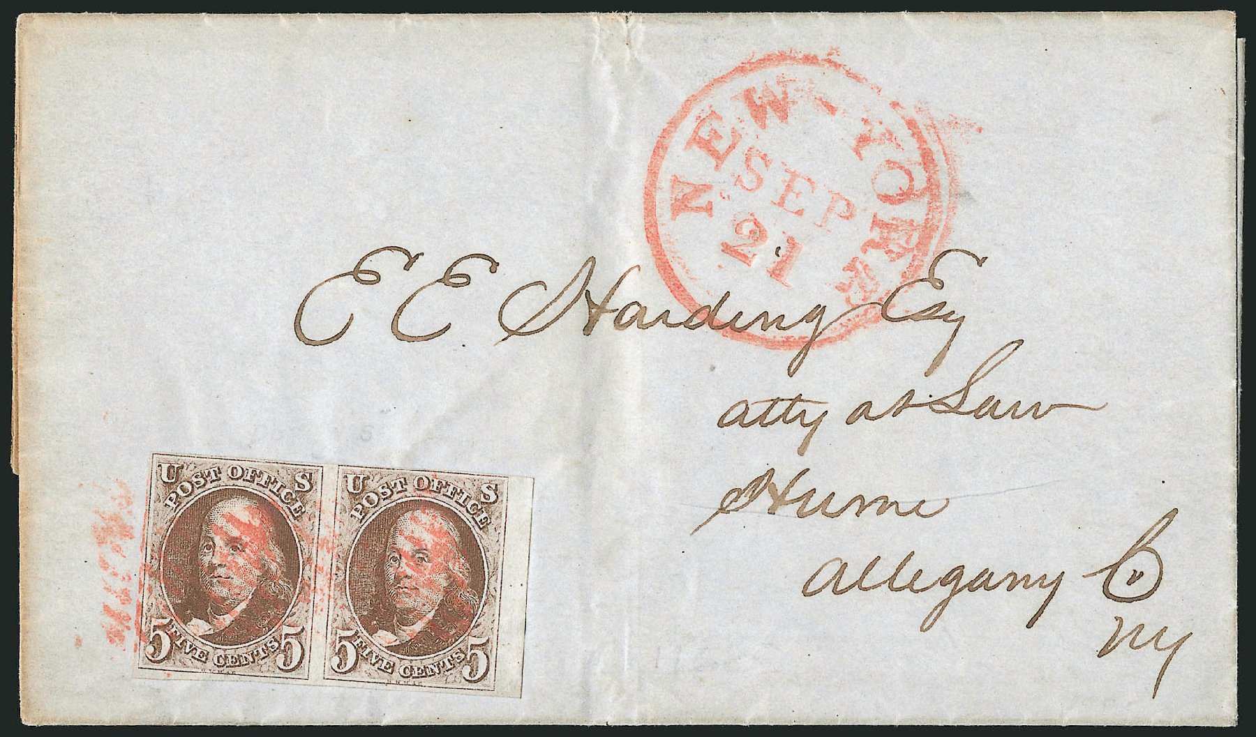 Price of US Stamps Scott Cat. #1: 1847 5c Franklin. Robert Siegel Auction Galleries, Sep 2010, Sale 993, Lot 213
