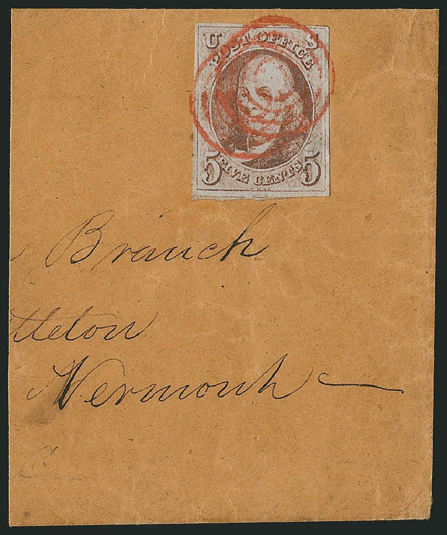 Value of US Stamps Scott Cat. # 1 - 1847 5c Franklin. Robert Siegel Auction Galleries, Sep 2010, Sale 993, Lot 63