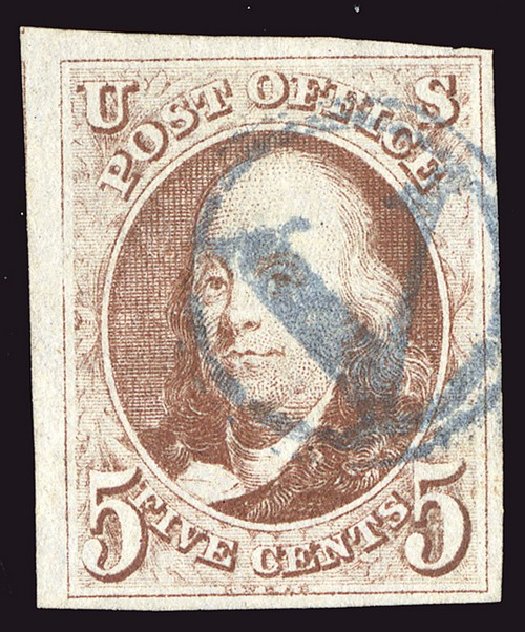 Price of US Stamps Scott Catalogue 1: 5c 1847 Franklin. Spink Shreves Galleries, Jan 2014, Sale 146, Lot 133