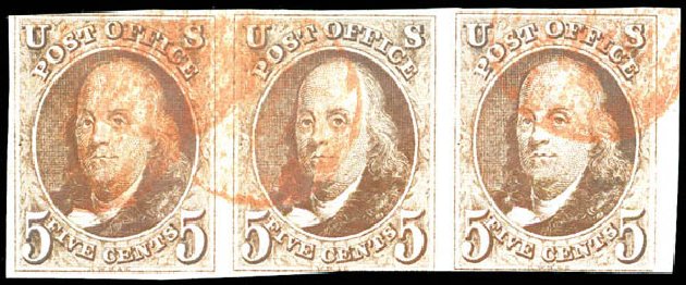 Prices of US Stamp Scott Cat. 1: 1847 5c Franklin. Matthew Bennett International, Dec 2008, Sale 330, Lot 1336