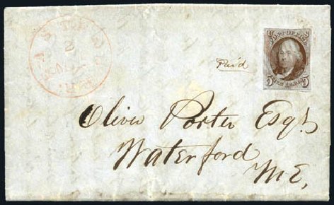 Cost of US Stamps Scott Catalogue # 1: 5c 1847 Franklin. Harmer-Schau Auction Galleries, Jul 2010, Sale 86, Lot 316