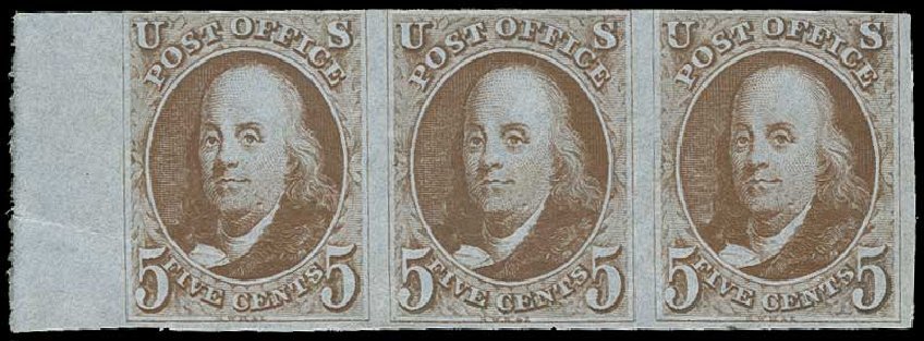 Price of US Stamp Scott Cat. #1 - 5c 1847 Franklin. H.R. Harmer, Jun 2013, Sale 3003, Lot 1016