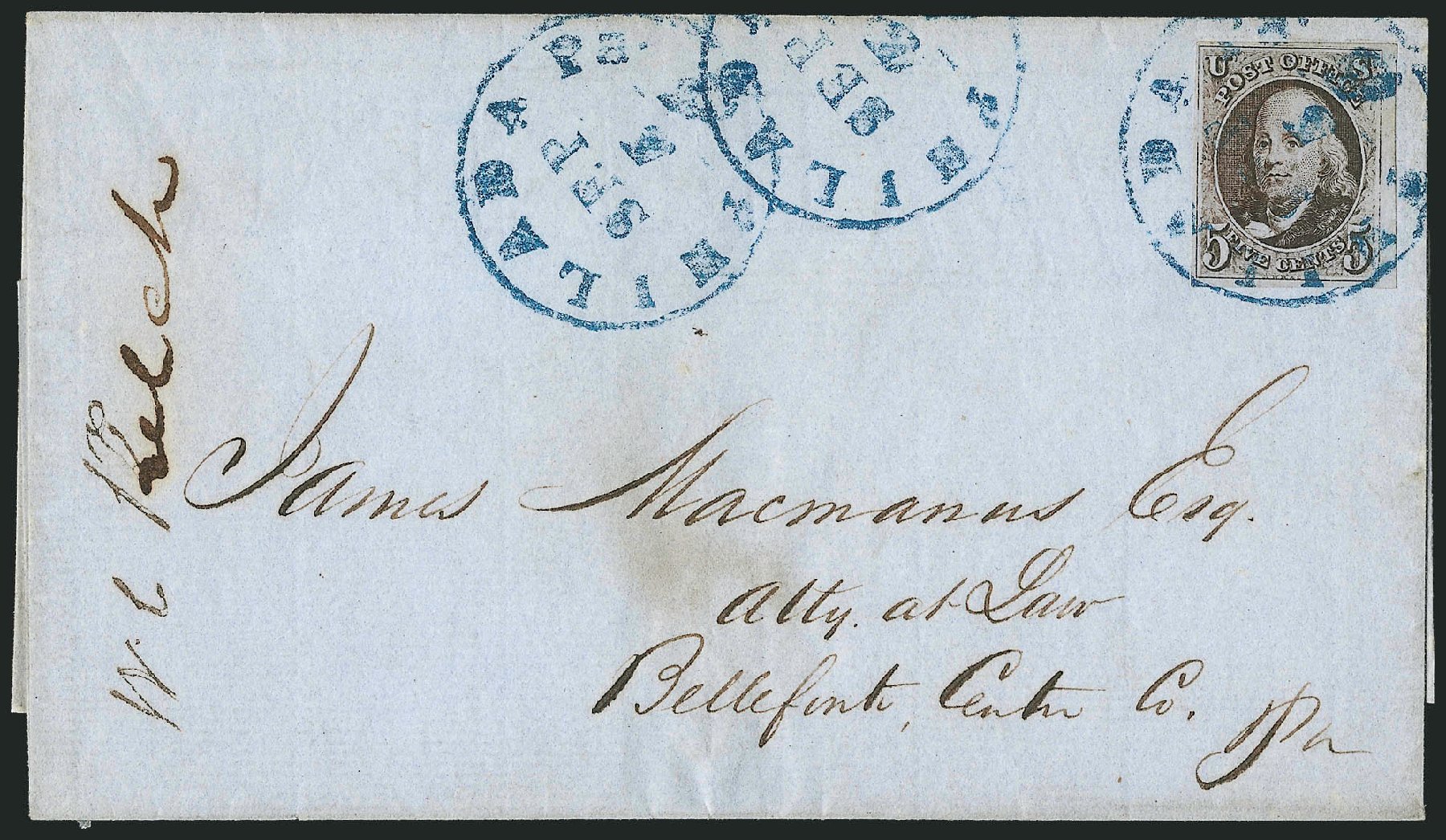 Values of US Stamps Scott Cat. 1: 1847 5c Franklin. Robert Siegel Auction Galleries, Dec 2010, Sale 1002, Lot 3646