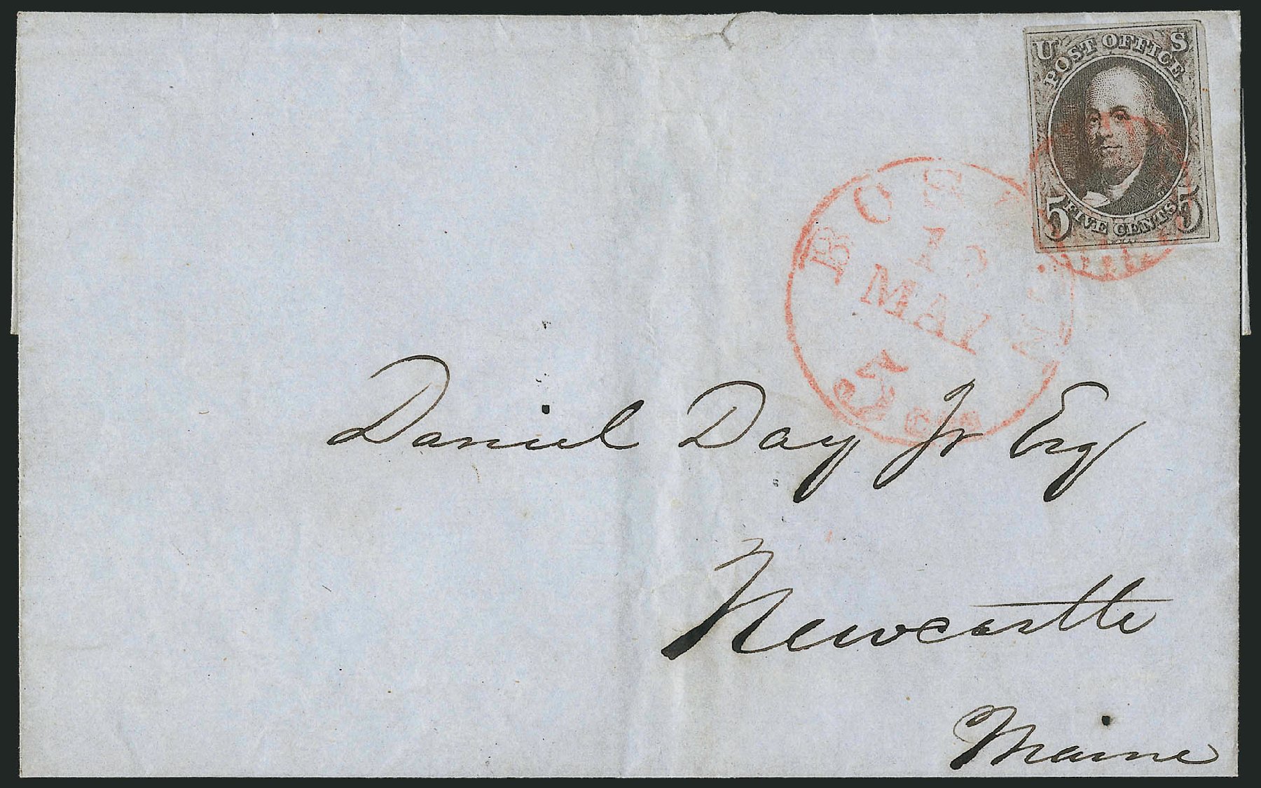 Value of US Stamp Scott Catalogue # 1 - 1847 5c Franklin. Robert Siegel Auction Galleries, Dec 2010, Sale 1002, Lot 3656