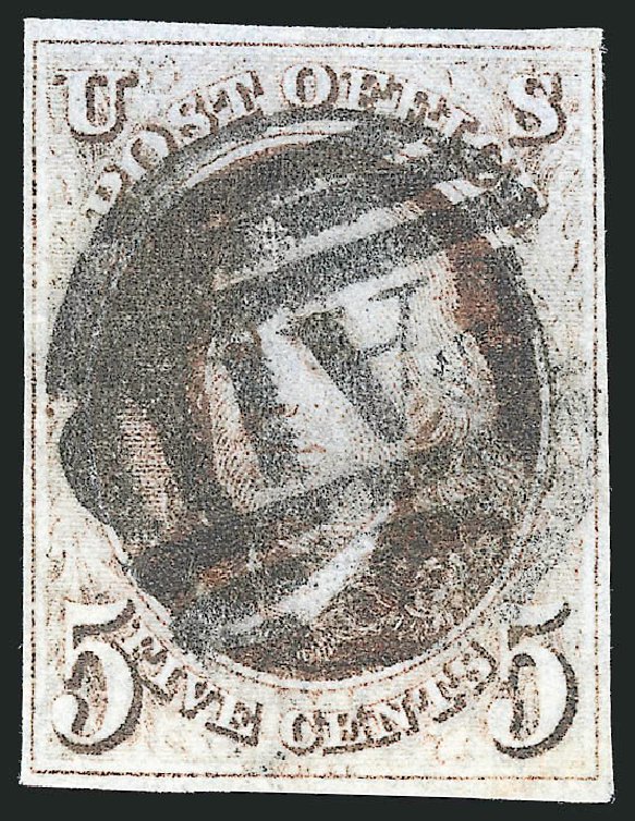 Cost of US Stamp Scott Catalog #1: 5c 1847 Franklin. Robert Siegel Auction Galleries, Apr 2012, Sale 1023, Lot 2196