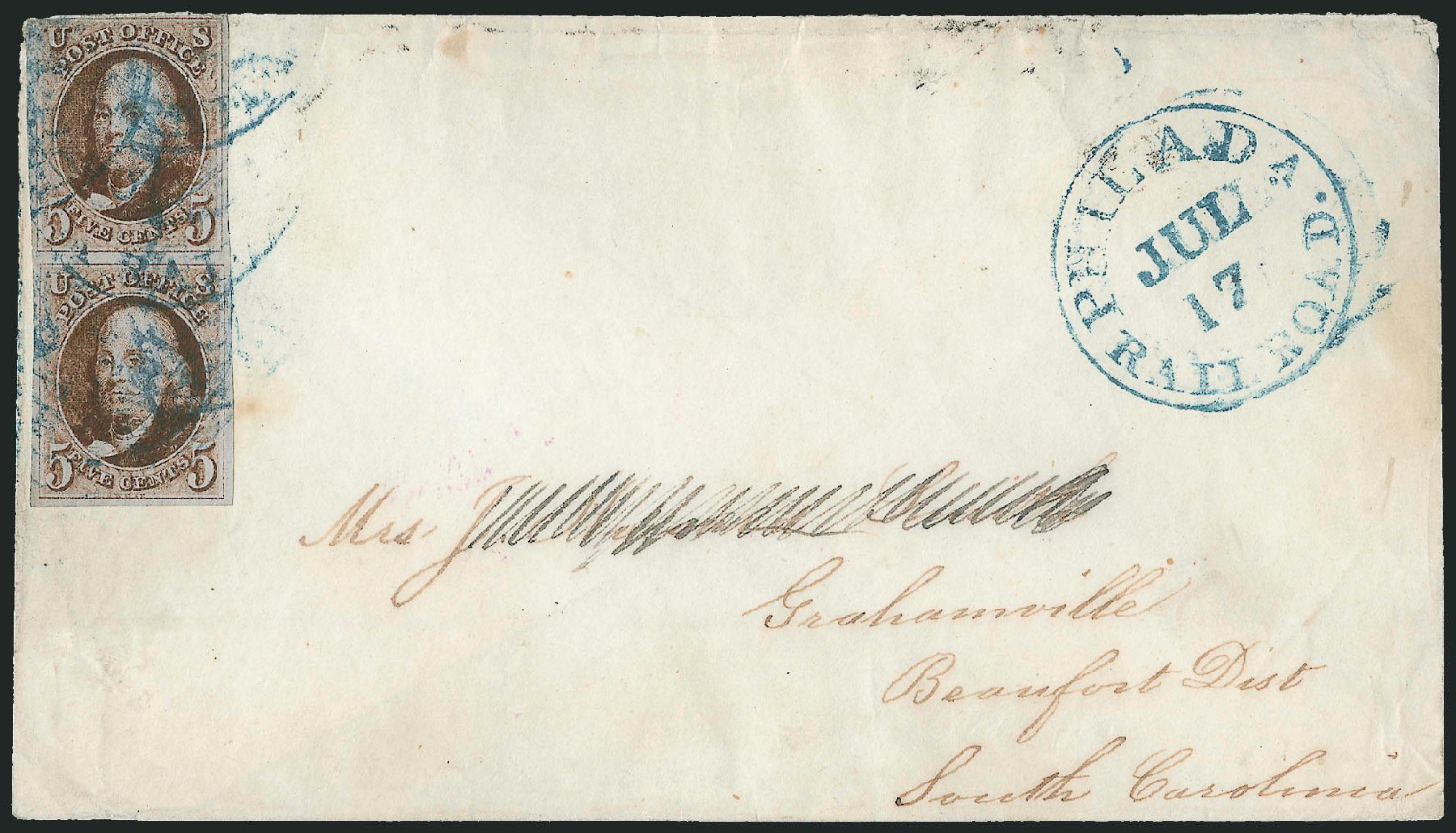 Values of US Stamp Scott Cat. #1 - 1847 5c Franklin. Robert Siegel Auction Galleries, Apr 2012, Sale 1023, Lot 2376