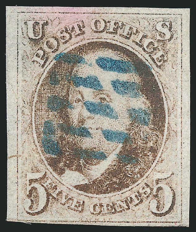US Stamp Price Scott #1 - 5c 1847 Franklin. Robert Siegel Auction Galleries, Jul 2015, Sale 1107, Lot 16