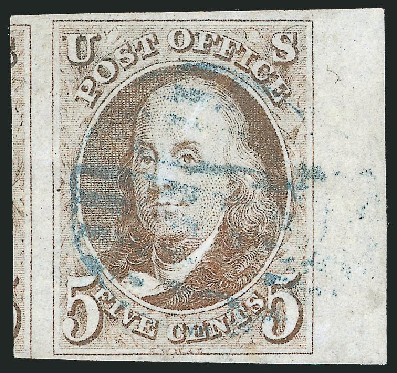 Price of US Stamp Scott Cat. # 1 - 1847 5c Franklin. Robert Siegel Auction Galleries, Jun 2009, Sale 975, Lot 1066