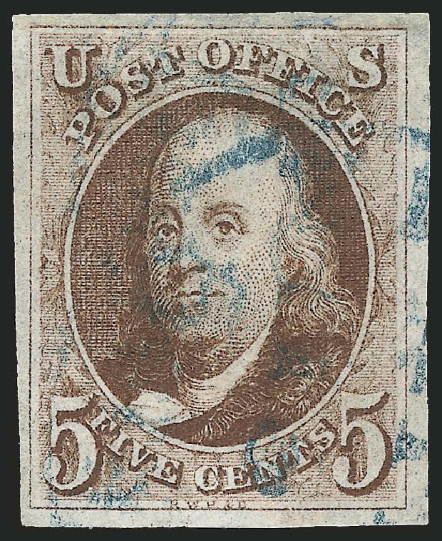 Prices of US Stamp Scott Cat. 1 - 5c 1847 Franklin. Robert Siegel Auction Galleries, Jun 2010, Sale 992, Lot 2006