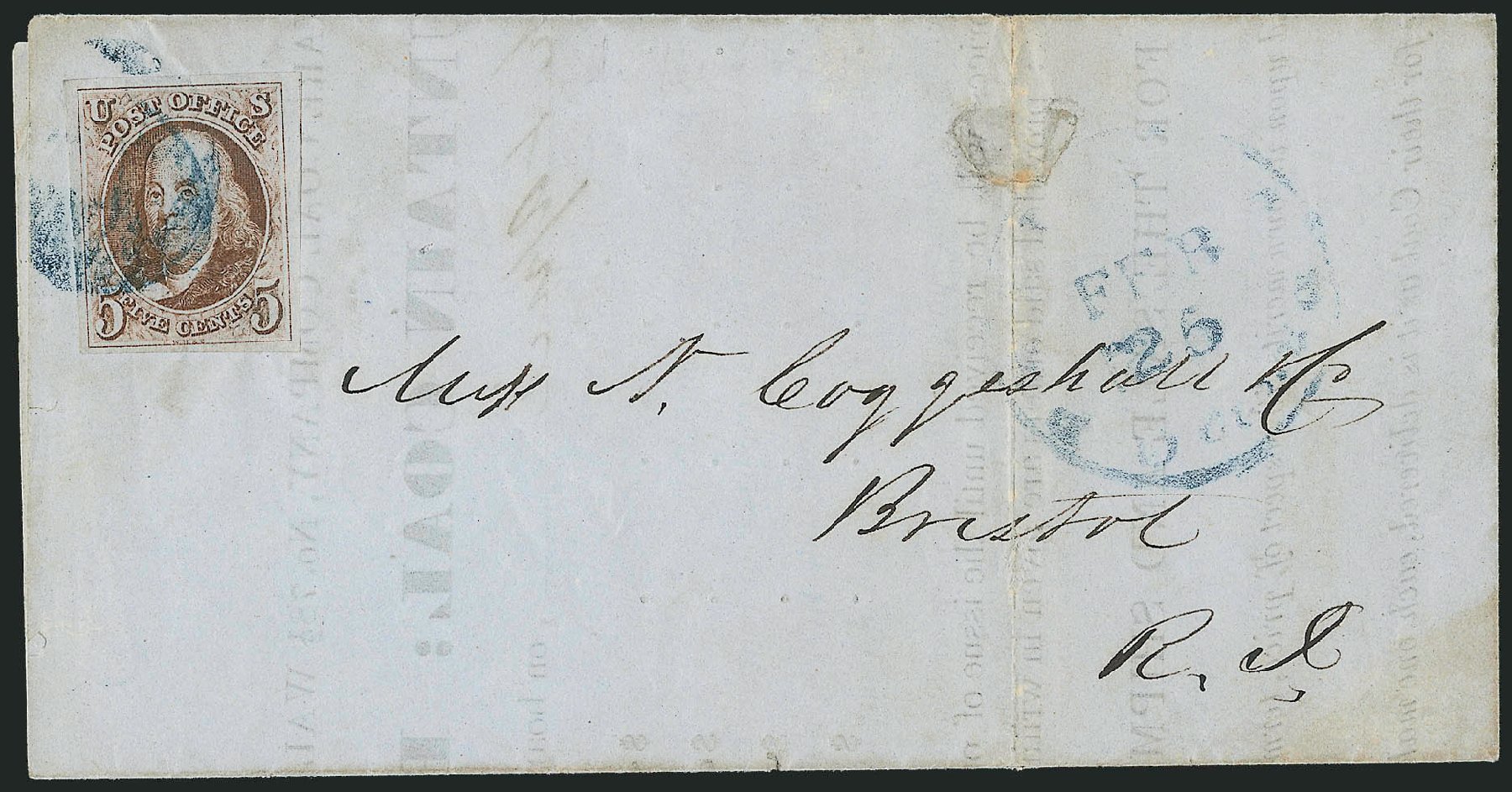 Cost of US Stamp Scott Cat. # 1 - 1847 5c Franklin. Robert Siegel Auction Galleries, Sep 2010, Sale 993, Lot 206