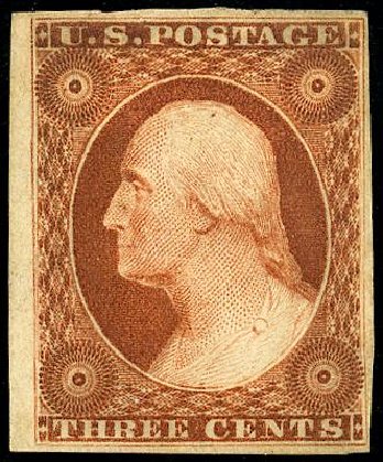 Cost of US Stamp Scott Catalog #10 - 1851 3c Washington. Matthew Bennett International, May 2008, Sale 327, Lot 17