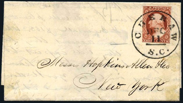 US Stamp Price Scott Catalog # 10: 3c 1851 Washington. Harmer-Schau Auction Galleries, Oct 2009, Sale 83, Lot 287