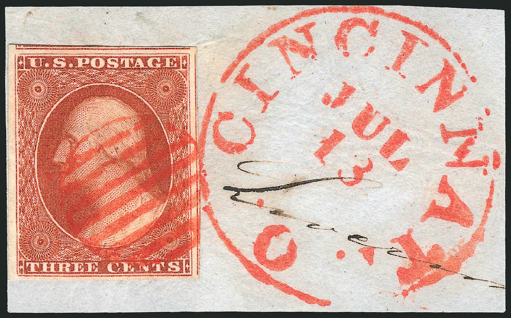 Price of US Stamp Scott Cat. # 10 - 1851 3c Washington. Robert Siegel Auction Galleries, Dec 2008, Sale 967, Lot 4098