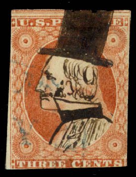 Value of US Stamps Scott Catalog # 10: 1851 3c Washington. Daniel Kelleher Auctions, Sep 2013, Sale 639, Lot 3109