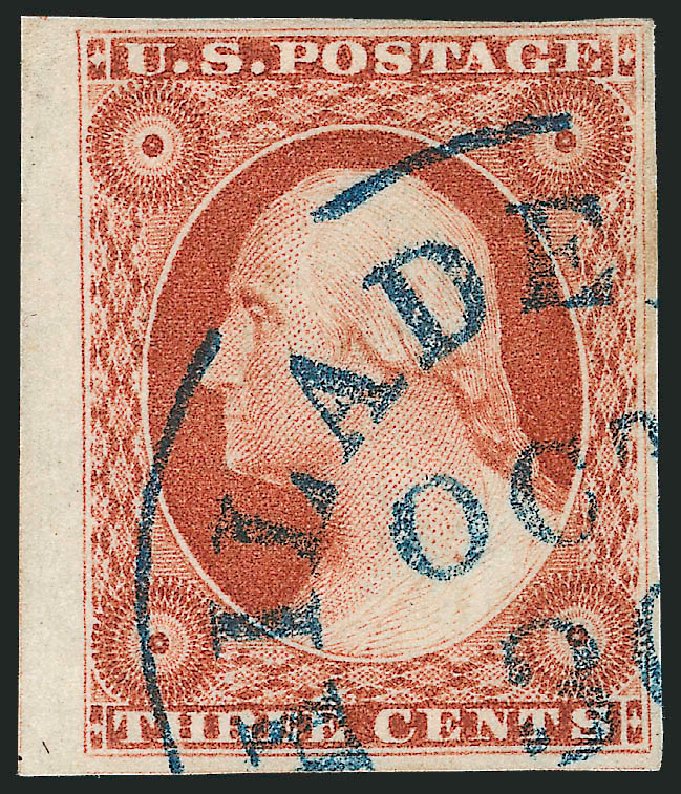 Value of US Stamp Scott Catalogue # 10 - 3c 1851 Washington. Robert Siegel Auction Galleries, Dec 2011, Sale 1017, Lot 169