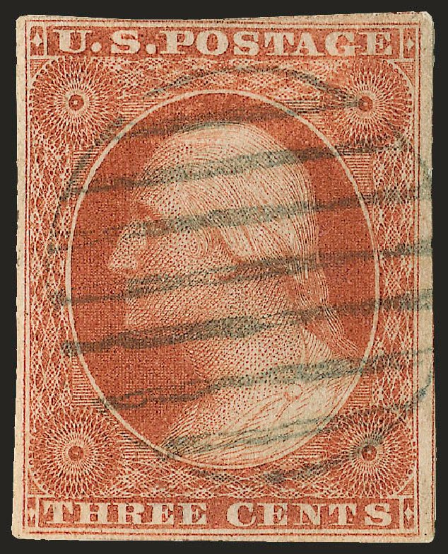 Value of US Stamps Scott Catalog #10 - 3c 1851 Washington. Robert Siegel Auction Galleries, Dec 2009, Sale 982, Lot 5059