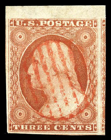 US Stamp Prices Scott Cat. #10 - 1851 3c Washington. Matthew Bennett International, Sep 2011, Sale 338, Lot 1680