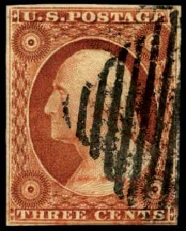 US Stamps Prices Scott Cat. # 10: 3c 1851 Washington. Harmer-Schau Auction Galleries, Feb 2012, Sale 92, Lot 790