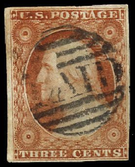 Values of US Stamps Scott # 10: 1851 3c Washington. Daniel Kelleher Auctions, Dec 2012, Sale 633, Lot 360