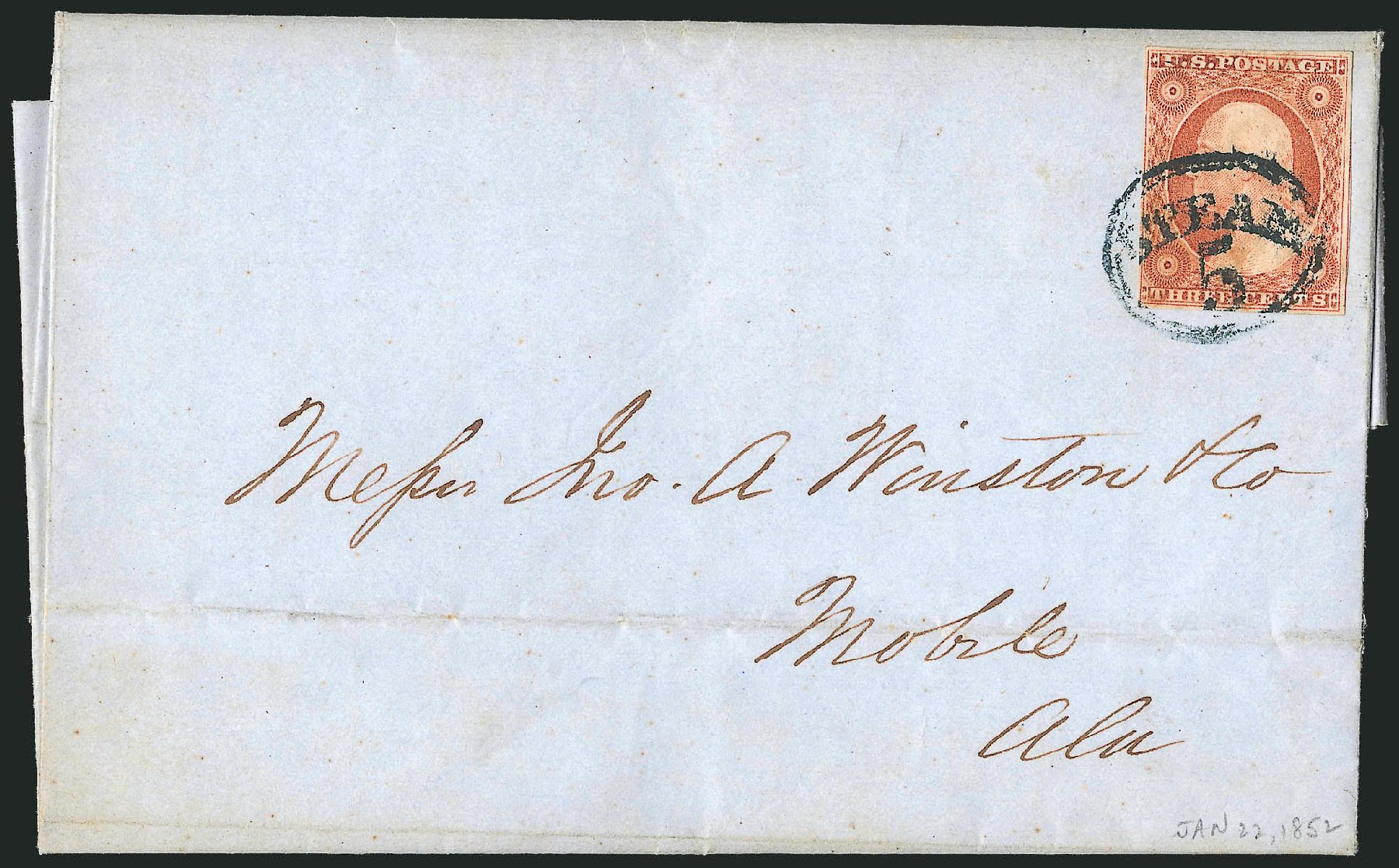 US Stamp Value Scott # 10: 1851 3c Washington. Robert Siegel Auction Galleries, Oct 2010, Sale 996, Lot 3060