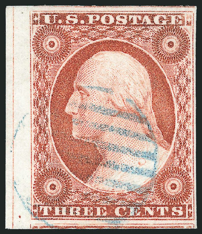 US Stamp Values Scott Catalog #10: 1851 3c Washington. Robert Siegel Auction Galleries, Jun 2012, Sale 1024, Lot 31
