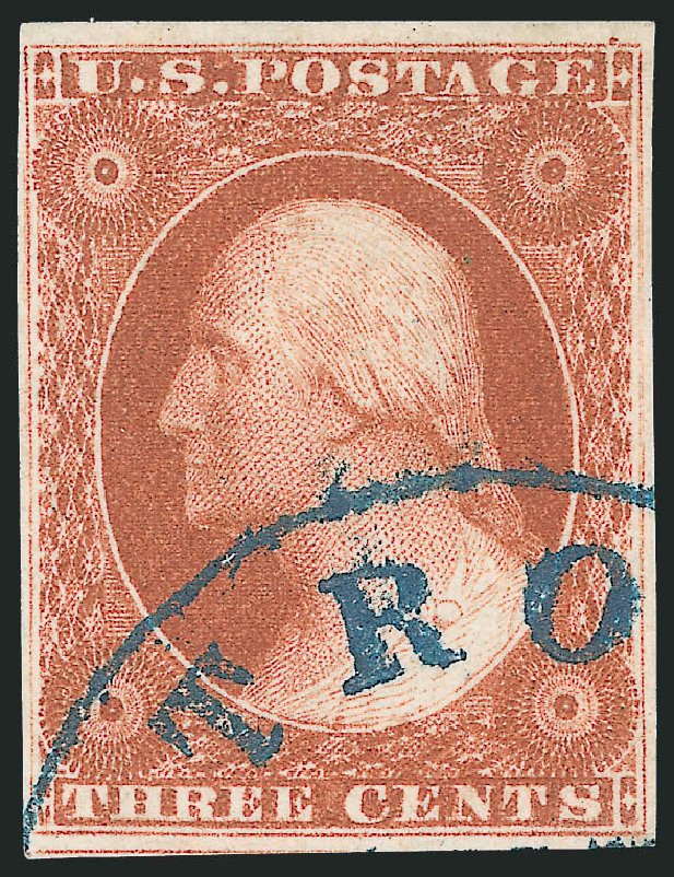 Prices of US Stamps Scott #10: 3c 1851 Washington. Robert Siegel Auction Galleries, Nov 2012, Sale 1034, Lot 31