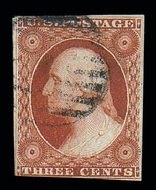 Costs of US Stamp Scott #10: 3c 1851 Washington. Matthew Bennett International, Jun 2007, Sale 319, Lot 1064