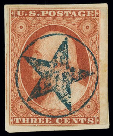 US Stamps Prices Scott Cat. #10: 3c 1851 Washington. Matthew Bennett International, Jun 2008, Sale 328, Lot 474