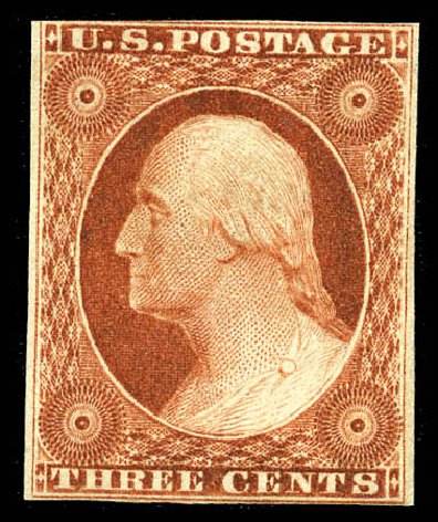 Costs of US Stamp Scott Catalogue 10: 3c 1851 Washington. Matthew Bennett International, Feb 2012, Sale 340, Lot 74