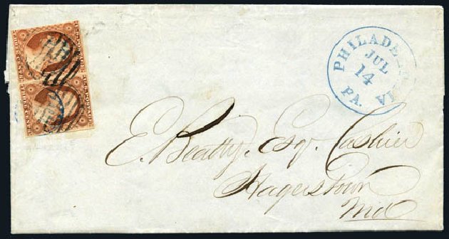 Price of US Stamps Scott Catalog 10: 3c 1851 Washington. Harmer-Schau Auction Galleries, May 2014, Sale 101, Lot 114