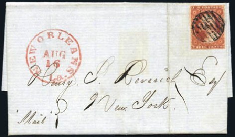 US Stamps Values Scott Catalog # 10 - 1851 3c Washington. Harmer-Schau Auction Galleries, Jul 2010, Sale 86, Lot 324