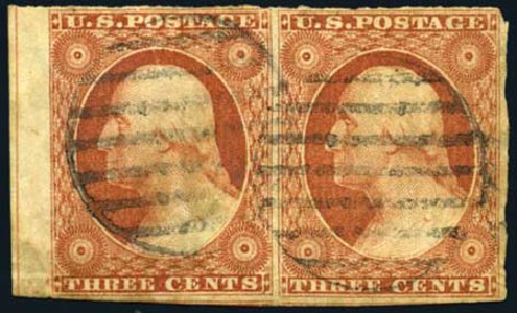 Value of US Stamp Scott Catalog # 10 - 1851 3c Washington. Harmer-Schau Auction Galleries, Oct 2008, Sale 79, Lot 25