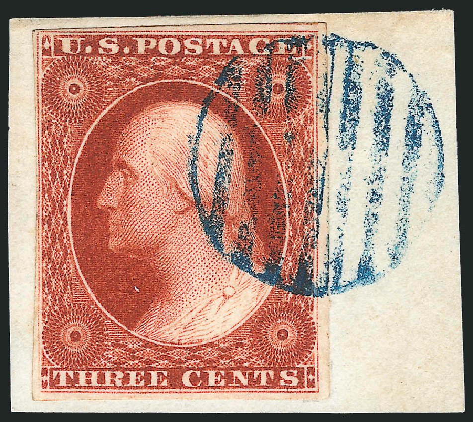 Cost of US Stamp Scott Cat. 10: 1851 3c Washington. Robert Siegel Auction Galleries, Dec 2011, Sale 1017, Lot 205