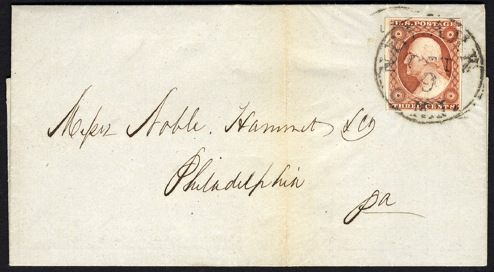 Values of US Stamps Scott Catalogue #10 - 1851 3c Washington. Cherrystone Auctions, Jan 2009, Sale 200901, Lot 23