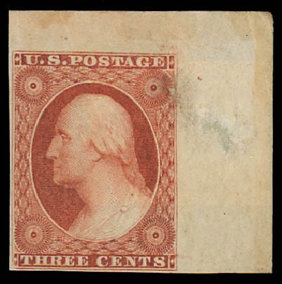 Value of US Stamp Scott Cat. # 10 - 3c 1851 Washington. Daniel Kelleher Auctions, Jan 2012, Sale 628, Lot 216
