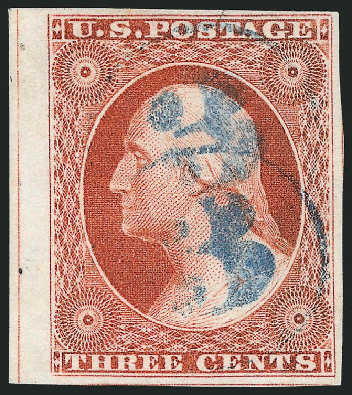 US Stamps Value Scott Catalogue # 10 - 1851 3c Washington. Robert Siegel Auction Galleries, Dec 2011, Sale 1017, Lot 166