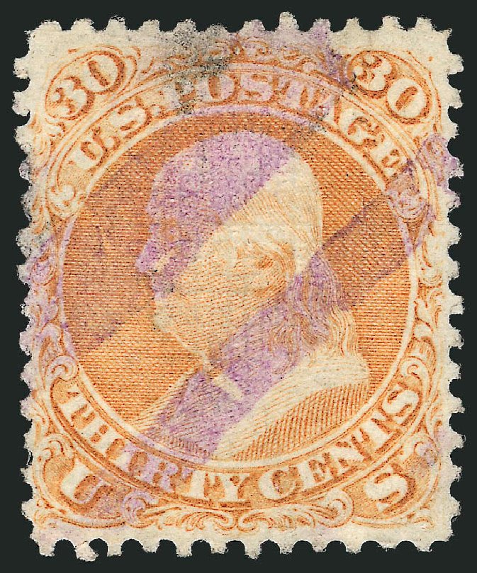 Prices of US Stamp Scott 100 - 1868 30c Franklin Grill. Robert Siegel Auction Galleries, Oct 2010, Sale 997, Lot 5409