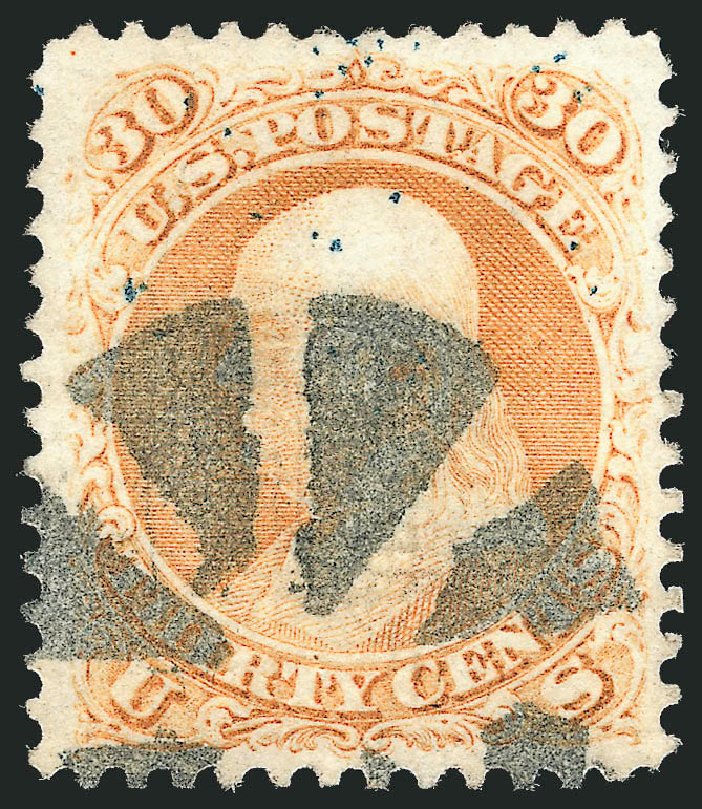 Costs of US Stamp Scott #100 - 30c 1868 Franklin Grill. Robert Siegel Auction Galleries, Nov 2012, Sale 1034, Lot 111
